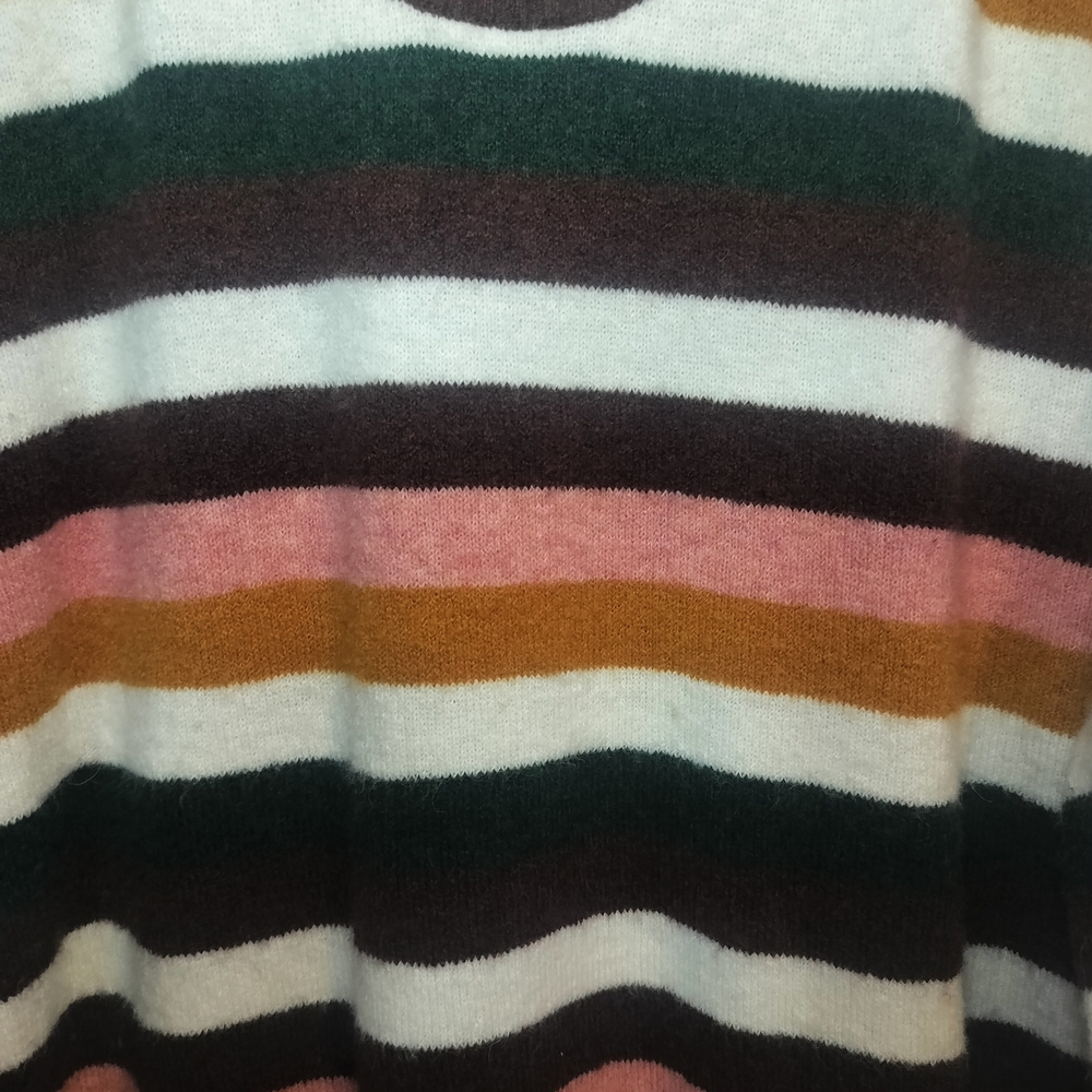 Madewell Striped Sweater in Pink, Green, and Brown - Picture 5 of 10